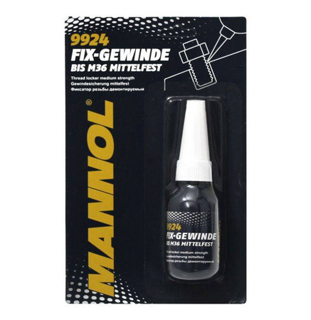 Mannol fix gewinde mittelfest 10ml klej do gwintów , niebieski, 'średni' (9924) (144)