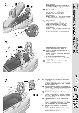 Stelaż kufra tylnego Shad do Suzuki Burgman 250/Business