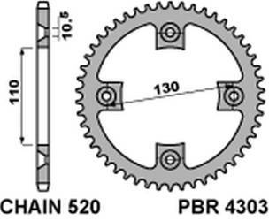 Zębatka tylna 4303 39 f honda trx 400/450 x/ex (jtr1350.39) (łańc. 520)