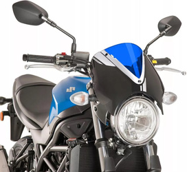 Przednia Szyba Retrovision + Panel Czarny Puig Do Suzuki Sv650 16-22 Niebieska