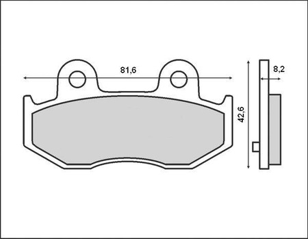 Klocki hamulcowe kh411 suzuki an 250`01-02, an 400`04-06, tył (ft 3047)