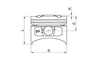 Tłok meteor honda crf 250r 06-09 (77,97) sprężanie 13,1:1 sel. C