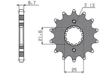 Zębatka przednia 513 18 suzuki gsf 1250 '07-'13, gsx 1400 '01-'08 (jtf513.18) (łańc. 530) (51318jt)