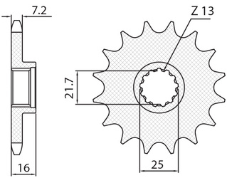 Zębatka przednia 2093 15 kawasaki zx6r '98-'02 (jtf1535.15) (łańc. 525) (209315jt)