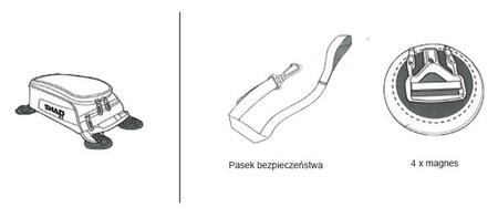 Uchwyt magnetyczny torby na zbiornik Shad
