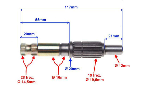 Wałek rozrusznika AM6 goły
