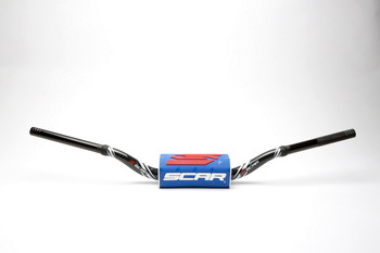 Kierownica 28,6mm model yamaha yz/yzf kolor czarny/biały gąbka kolor niebieski/czarny