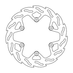 Tarcza hamulcowa tył / tylna  flame 245mm, 4,4mm yamaha yz/yzf 125/250/450 '16-, wrf 250 '17-'19, 450 '16-'18 (patrz opis towaru)