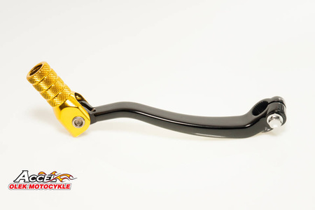 Dźwignia zmiany biegów suzuki rmz 450 '05-'07 aluminiowa kolor czarny, końcówka złota