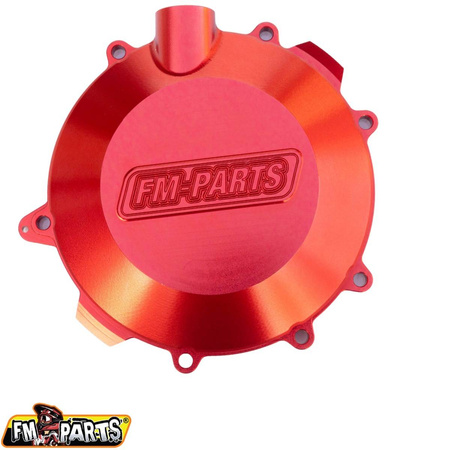 Fm-parts pokrywa sprzegła (dekiel) wzmacniana cnc 6082 aluminium (większa pojemność oleju) ktm/husqvarna/gas gas 250/300 `17-22  kolor czerwony