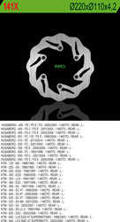 Tarcza hamulcowa tył ktm / husaberg (220x110x4,2) wave (ng141; ng129)