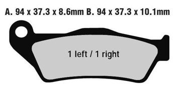 Klocki hamulcowe motocykl BMW K 1200 R semi-sintered