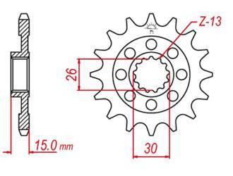 Zębatka przednia 2198 17 bmw s1000rr '09-'20, s1000 r '13-'20, s1000 xr '14-'21, 1000 hp4 '13-'15 (jtf404.17)