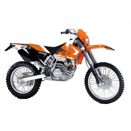 Komplet naklejek (oklein) + pokrowiec/poszycie na siedzenie ktm sx '98-'00 , exc '98-'00 dream 4 kolor pomarańczowy/czarny/biały
