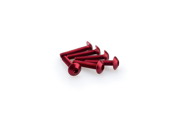 Śruby z anodyzowanego aluminium blister 6 śrub imbusowych m5x15mm czerwone