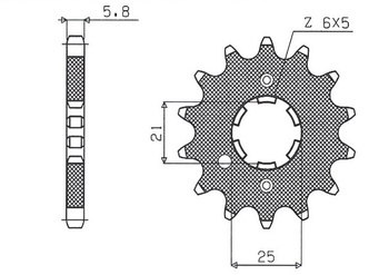 Zębatka przednia 569 13 kawasaki kx 250 '87-'98, yamaha yz 250 '77-'98 (jtf569.13) (łańc. 520) (56913jt)