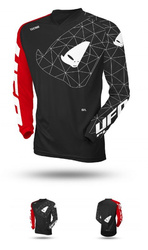 KOSZULKA TECNO JERSEY CROSS KOLOR CZARNY CZERWONY ROZMIAR XXXL - KOLEKCJA 2024