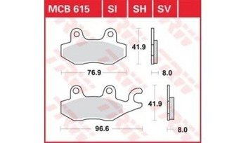 KLOCKI HAMULCOWE TRW MCB615SI