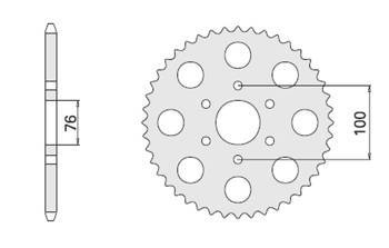 Zębatka tylna 818 42 suzuki gs 1000/ gsx 1100 e (818-42)