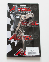 uchwyt dźwigni sprzęgła kompletny + hot start uniwersalny kolor tytanowy (dźwignia niełamka) (cl-102-4t) - promocja