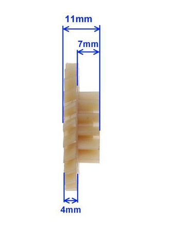 Koło napędu dozownika oleju pośrednie podwójne AM6