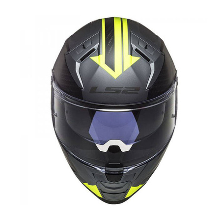 Kask integralny LS2 FF811 Vector II Splitter Matt Titanium Yellow