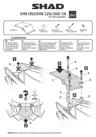 Stelaż kufra tył Shad do SYM Cruisym 125i 300i 201