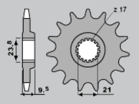 Zębatka przednia 342 12 (28412jt) honda cr 250 '88-'07, crf 450 '02-'15