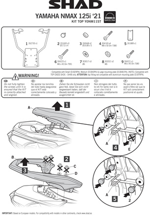 Stelaż kufra tylnego Shad do Yamaha N MAX 125i 2021