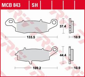 Klocki hamulcowe kh231/2 sinter street kawasaki vn 900 06-17, vn 1500 98-03, vn 1600 03-08, vn 1700 09-17, vn 2000 04-10, suzuki vz 1500 09-