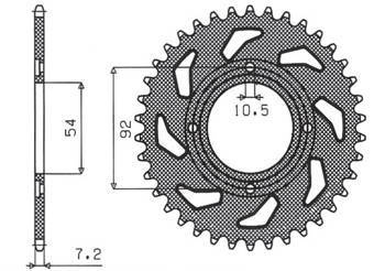 Zębatka tylna 835 49 yamaha tzr 125 88-93 (+4), rd 125 lc 1 82-85 (jtr835.49) (łańc. 428) (83549jt)
