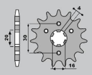 Zębatka przednia 517 14 kawasaki kmx86-03 (jtf417.14) (417-14)