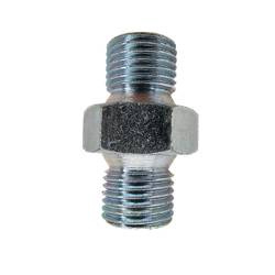 Złącze przewodu hamulcowego m10x1 + gwint do przewodu homologowanego (chrom)