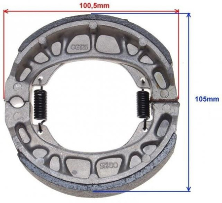 Szczęki hamulca tylnego skuter 2T 110X25