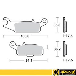 Klocki hamulcowe kh444 yamaha yfm 550 grizzly '11-14, yfm 700 grizzly '07-1