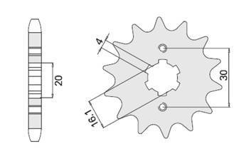 Zębatka przednia 710 16 cagiva 125 83-86 (710-16)