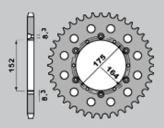 Zębatka tylna 856 50 yamaha yz '88-'98