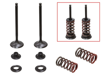 ZAWORY WYDECHOWE (KOMPLET 2 SZT. ZAWORÓW ZE SPRĘŻYNAMI I PODKŁADKAMI) YAMAHA WRF 250 '01-'13 (WR 250F) Y250 '01-'13 STALOWE (MX-09522I) (24,5X4,47X78MM)