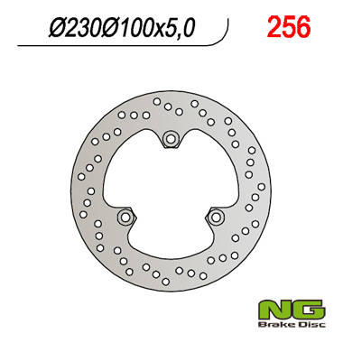 Tarcza hamulcowa tył kawasaki gpz500s '90-'03 (230x100x5) (3x10,5mm)