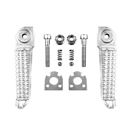 Zestaw podnóżków (podnóżki) pasażera kompletny z mocowaniami yamaha yzf r1 '02-12, yzf r6 '03-11 kolor srebrny