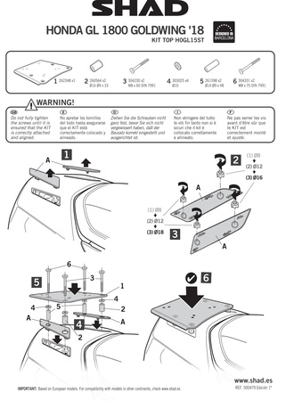 Stelaż kufra tylnego Shad do Honda Goldwing F6B 2018