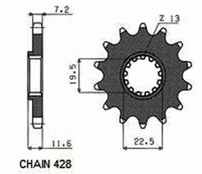 Zebatka Napedowa Sunstar Sunf220-14 (Wycofana Z Produkcji)