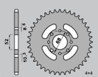 Zębatka przednia 801 12 tm 125 en '00-'05, tm 125 mx '00-'04, tm 80 '93-'00 (-1)