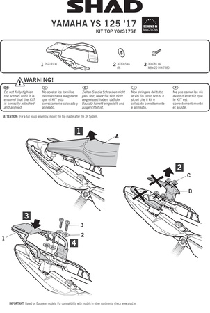 Stelaż kufra tylnego Shad do Yamaha YS 125