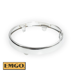 PIERŚCIEŃ CHROMOWANY ( OBWÓDKA ) REFLEKTORA PRZEDNIEGO KAWASAKI KZ 550 '80-'83, KZ 650 '78-'83, JZ 750 '76-'79, KZ 750 '80-'83, KZ 1000 '77-'83, KZ 1100 '81-'83 (OEM: 23006-0380)