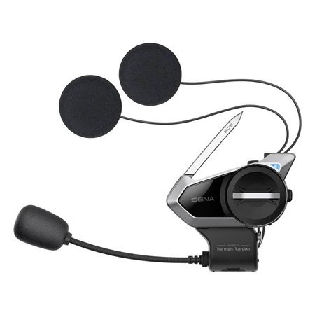 Interkom motocyklowy 50quantum mesh 2.0 bluetooth 5.0 do 2000m z radiem fm oraz systemem audio harman kardon ( 2 zestawy ) (el)