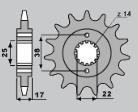 Zębatka przednia 2094 15 ducati 900 monster i.e. 00-02 (4041-15)