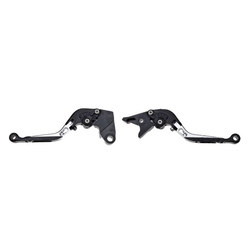 Dźwignia hamulca i sprzęgła łamana do Kawasaki srebrna komplet