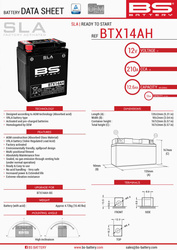 Bs akumulator btx14ah (fa) (ytx14ah-bs) 12v 12ah 135x90x167 bezobsługowy - zalany (210a) (4)