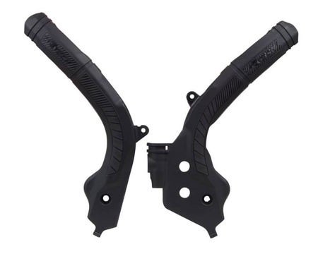 Osłony ramy (komplet) bi-material super grip ktm sx 125/150 '16-18, sx 250 '17-18, exc/excf 250/350/450 '17-19, sxf 250/350/450 '16-18 kolor czarny